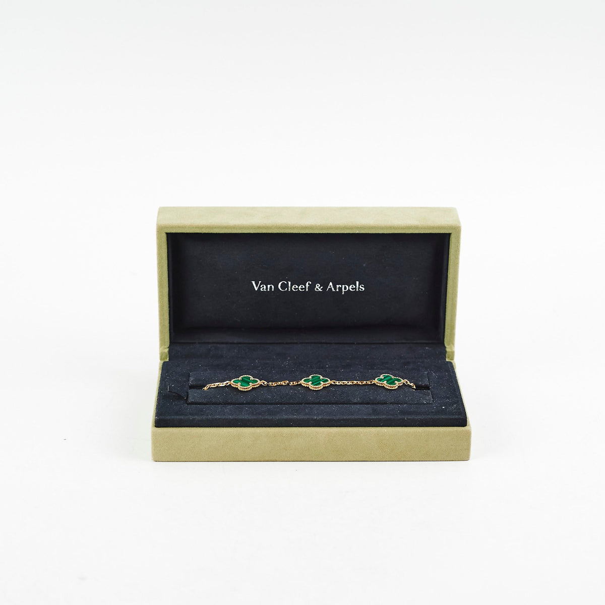 Van Cleef and Arpels 5 Motif Malachite Bracelet - photo 9