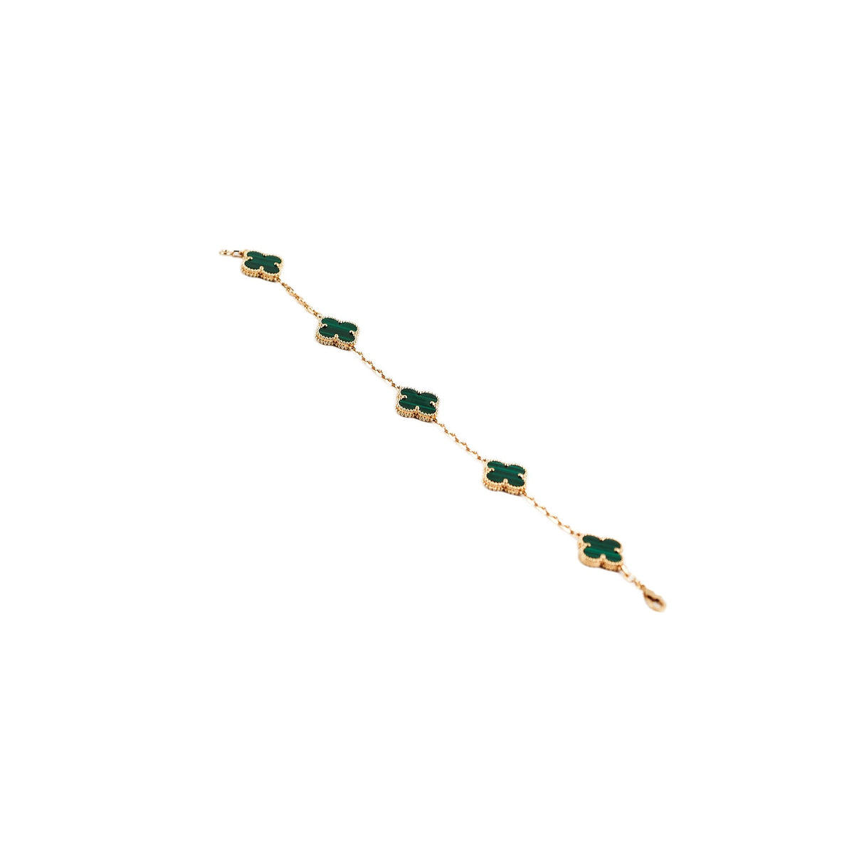 Van Cleef and Arpels 5 Motif Malachite Bracelet - photo 1
