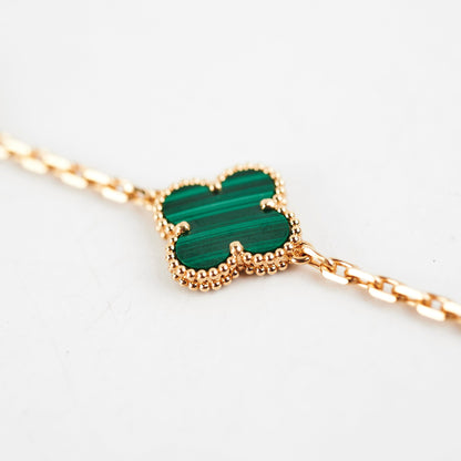 Van Cleef and Arpels 5 Motif Malachite Bracelet - photo 7