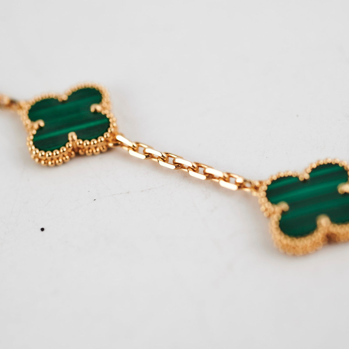 Van Cleef and Arpels 5 Motif Malachite Bracelet - photo 6