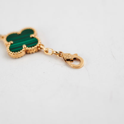 Van Cleef and Arpels 5 Motif Malachite Bracelet - photo 3