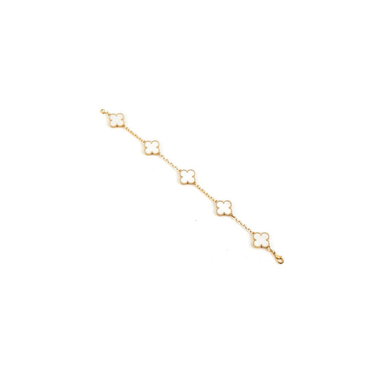 Van Cleef and Arpels Mother of Pearl MOP 5 Motif Bracelet - photo 1