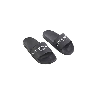 Givenchy Logo Black Slides Size 36 - photo 1