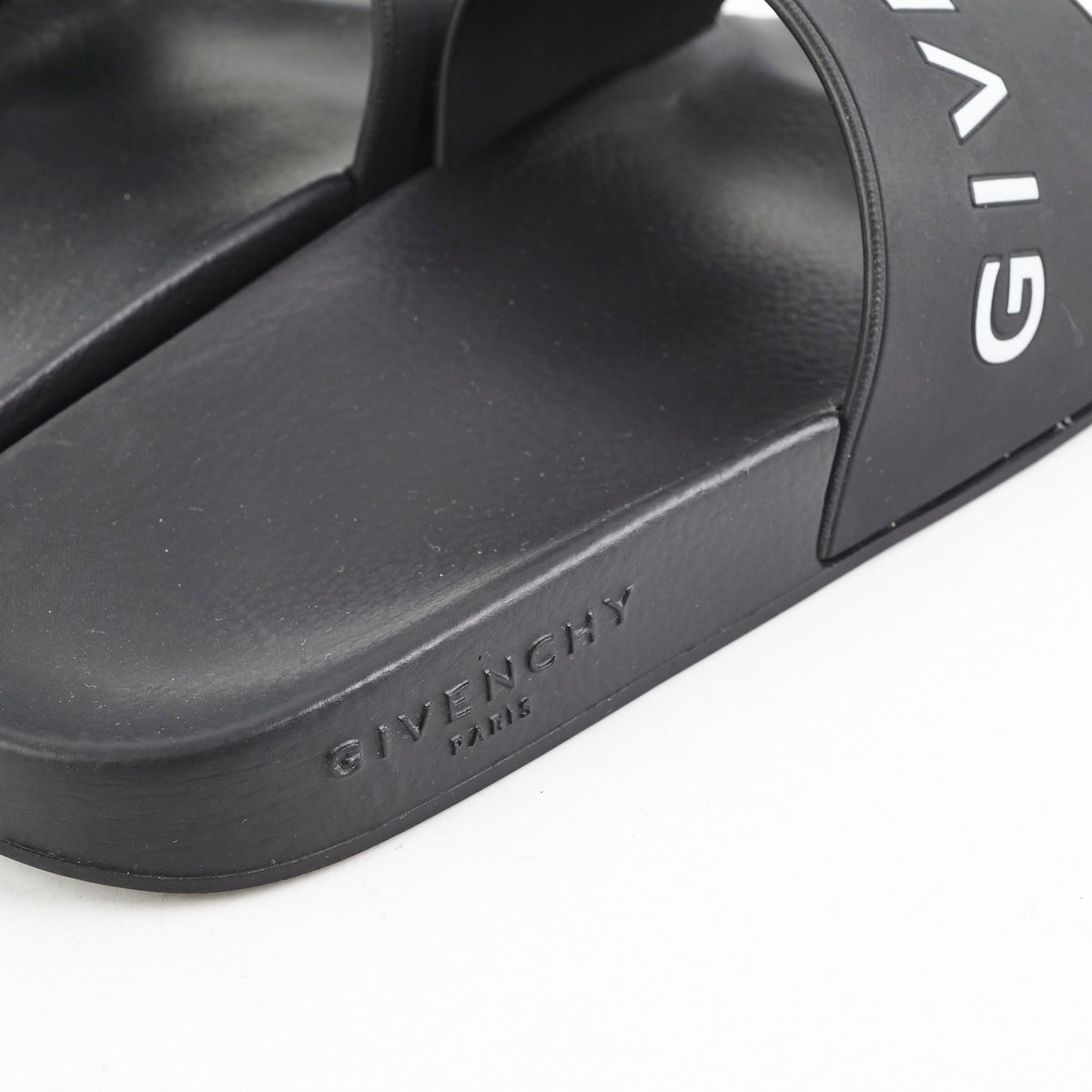 Givenchy Logo Black Slides Size 36 - photo 8