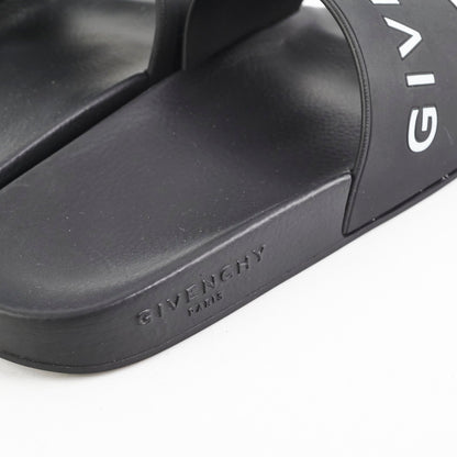 Givenchy Logo Black Slides Size 36 - photo 8
