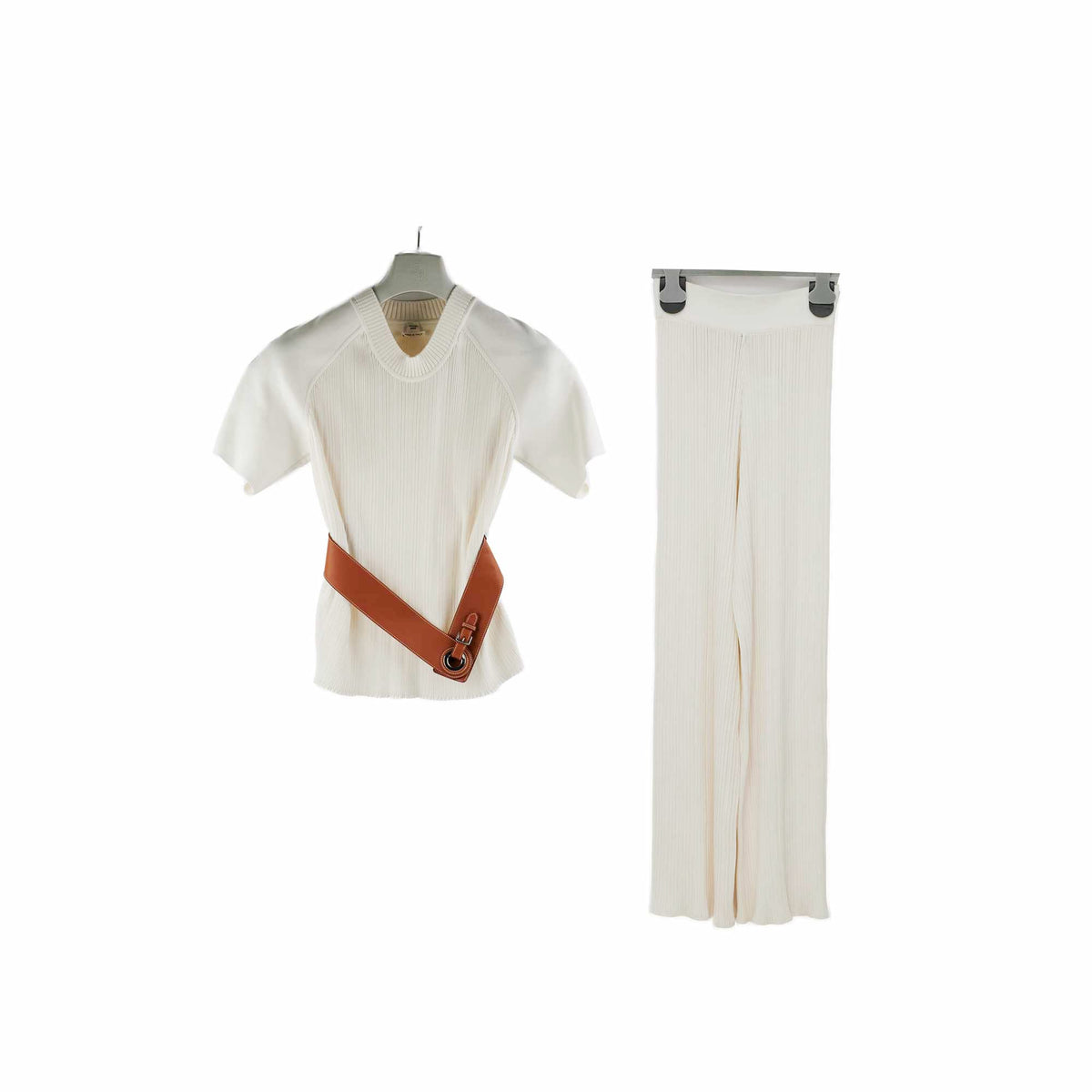 Hermes Top & Pants Set Ivory Size 34 - photo 1
