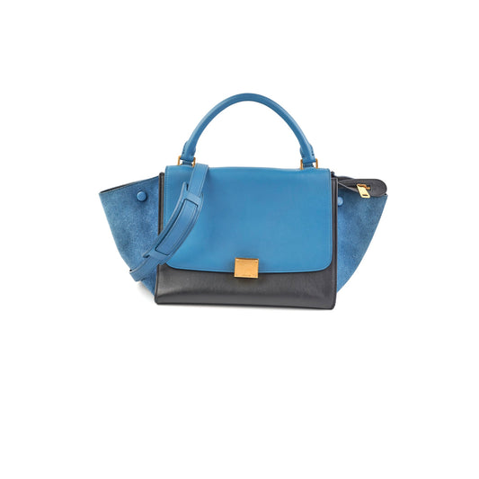 Celine Small Trapeze Blue/Black - photo 1