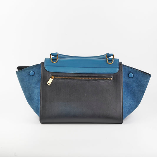 Celine Small Trapeze Blue/Black - photo 2
