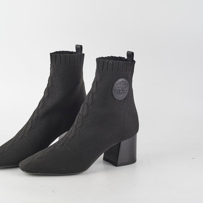 Hermes Black Knit Boots Size 37 - photo 4