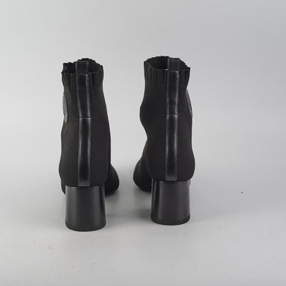 Hermes Black Knit Boots Size 37 - photo 3