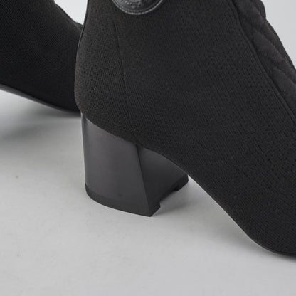 Hermes Black Knit Boots Size 37 - photo 8