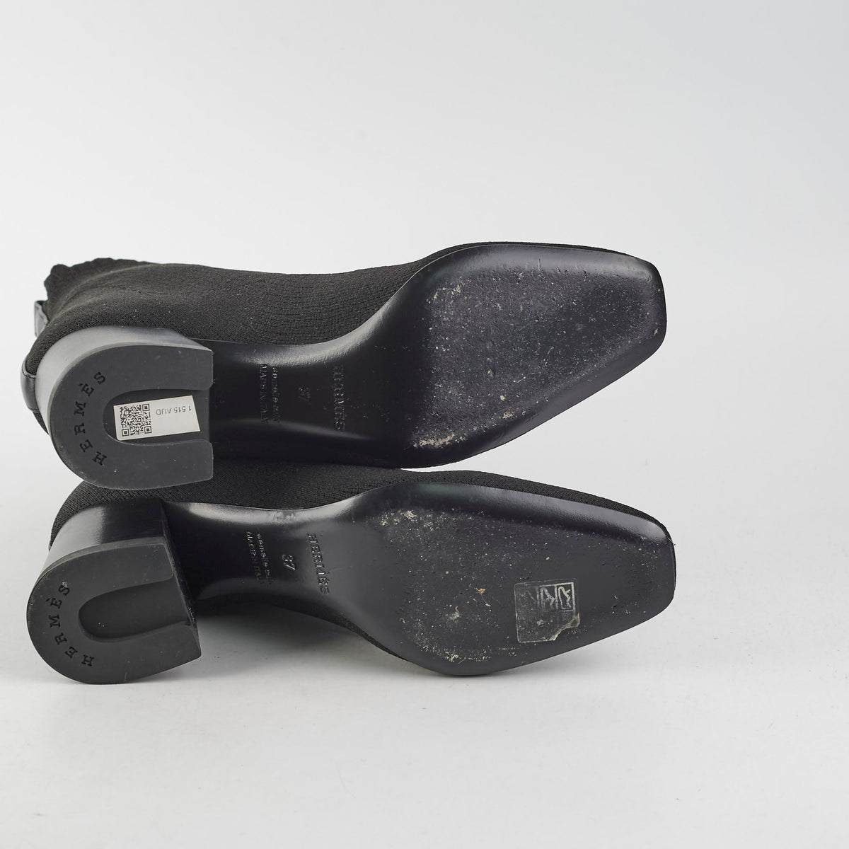 Hermes Black Knit Boots Size 37 - photo 5