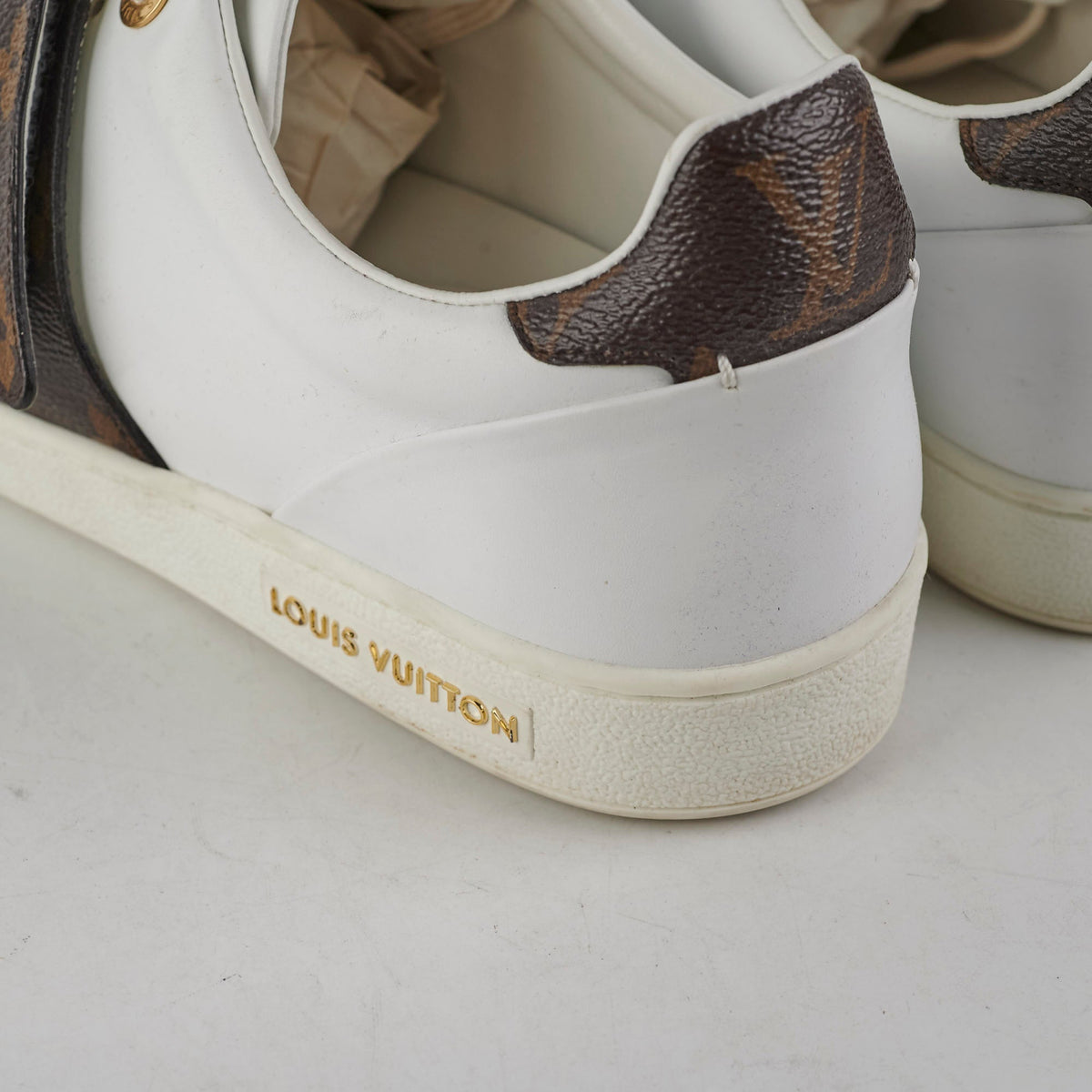 Louis Vuitton Canvas/Leather Sneakers Size 40 - photo 8