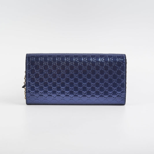 Gucci Monogram Wallet Patent Navy Clutch - photo 2