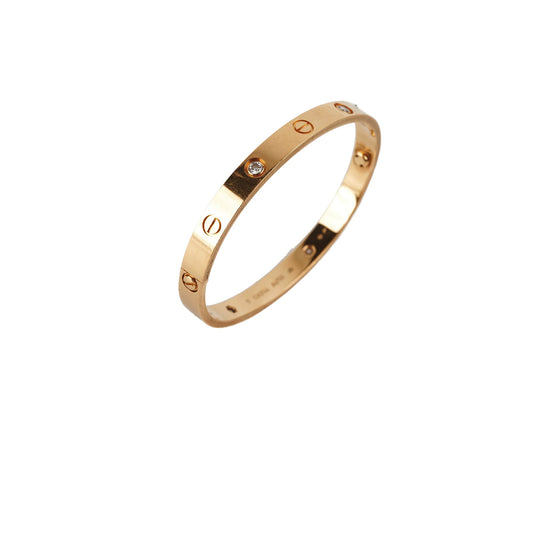 Cartier Love Diamond Bracelet Yellow Gold Size 17 - photo 1