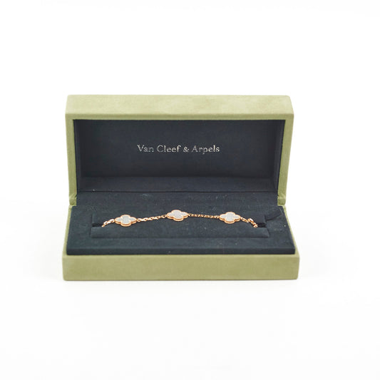 Van Cleef & Arpels Vintage Alhambra 5 Motif MOP Mother of Pearl Bracelet - photo 2