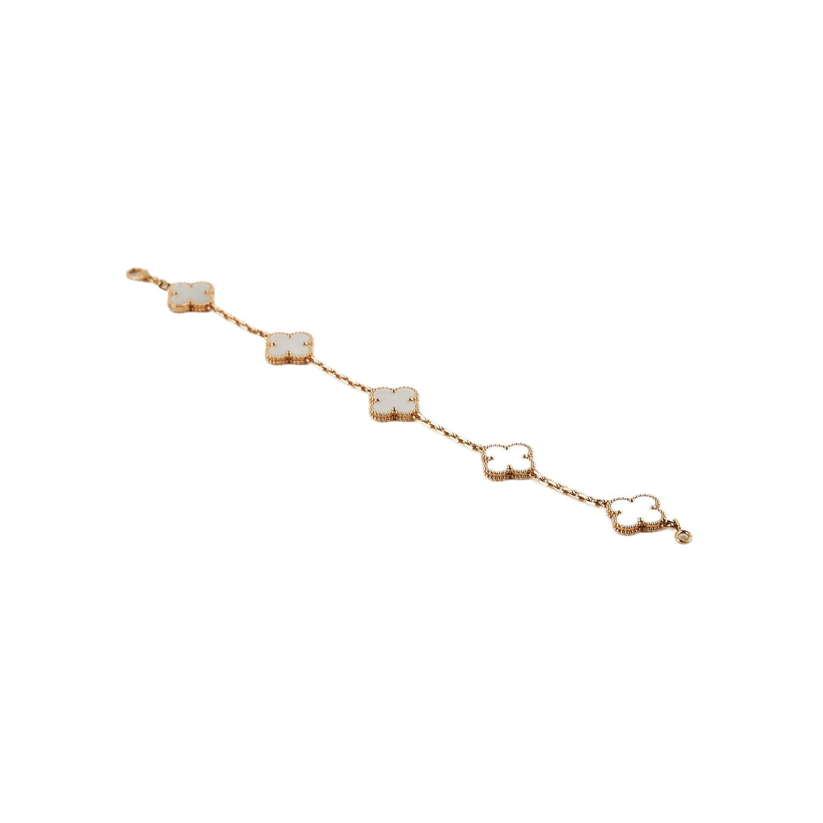 Van Cleef & Arpels Vintage Alhambra 5 Motif MOP Mother of Pearl Bracelet - photo 1