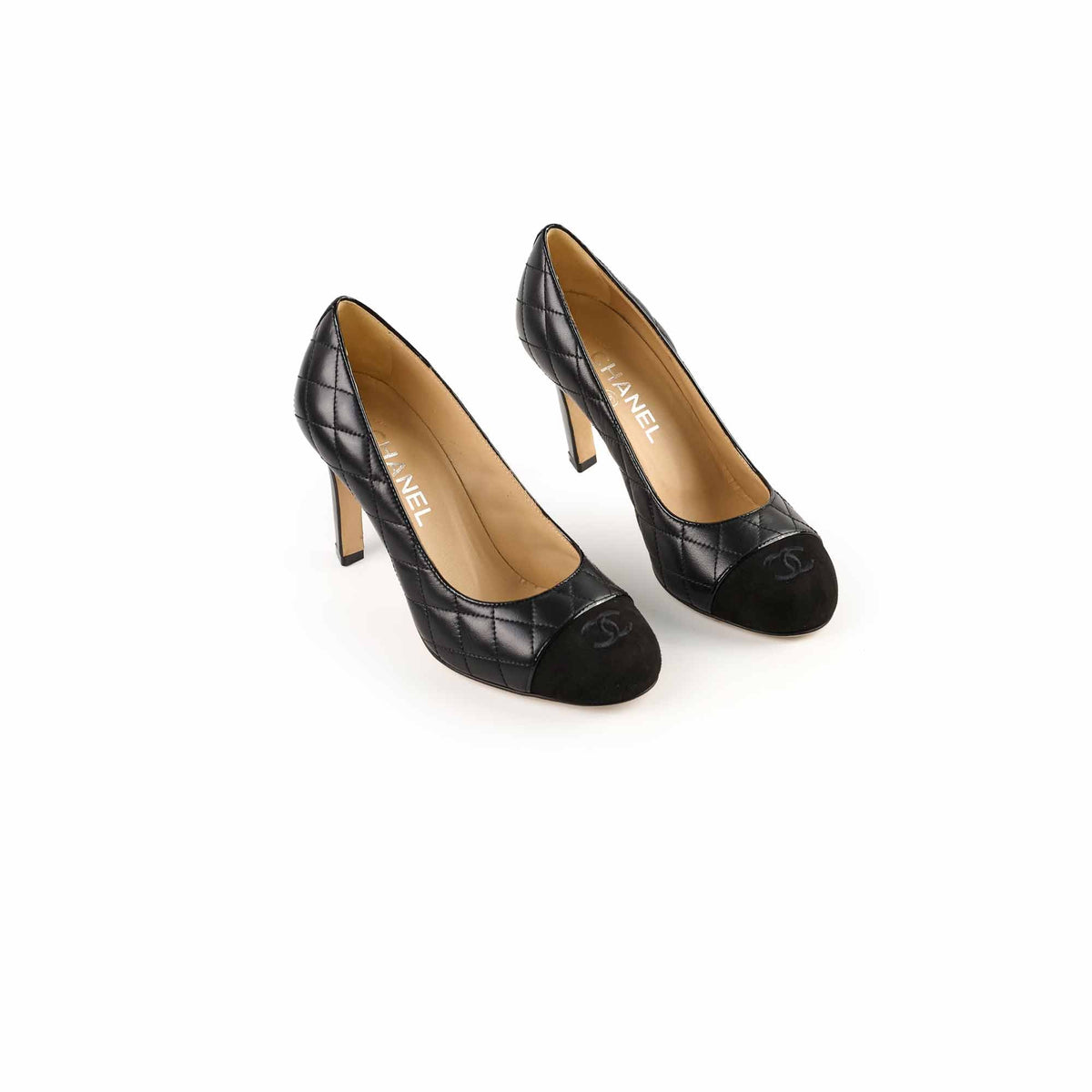 Chanel Leather Quilted Pumps Black Size 37 C - photo 1