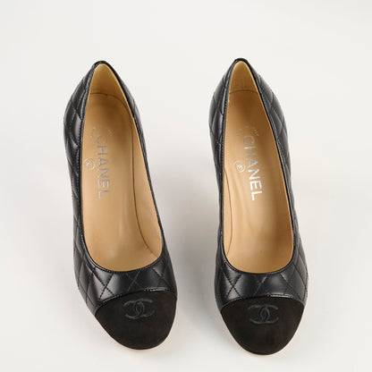 Chanel Leather Quilted Pumps Black Size 37 C - photo 2