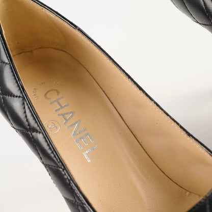 Chanel Leather Quilted Pumps Black Size 37 C - photo 7