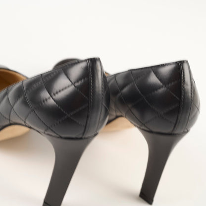 Chanel Leather Quilted Pumps Black Size 37 C - photo 3