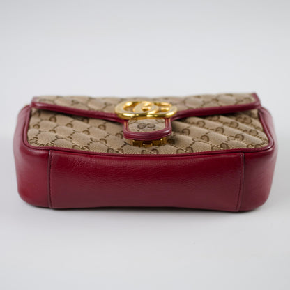 Gucci Small Marmont Beige/Burgundy - photo 4