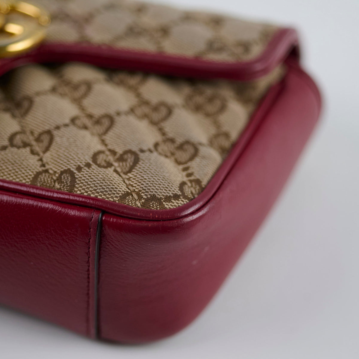 Gucci Small Marmont Beige/Burgundy - photo 14