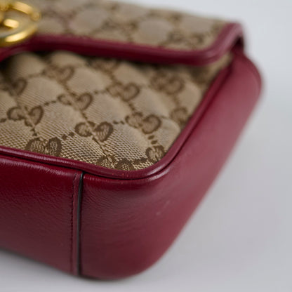 Gucci Small Marmont Beige/Burgundy - photo 14