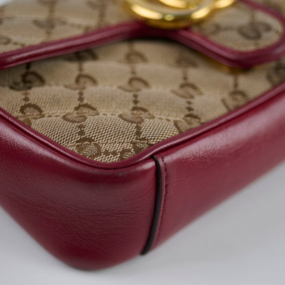 Gucci Small Marmont Beige/Burgundy - photo 12