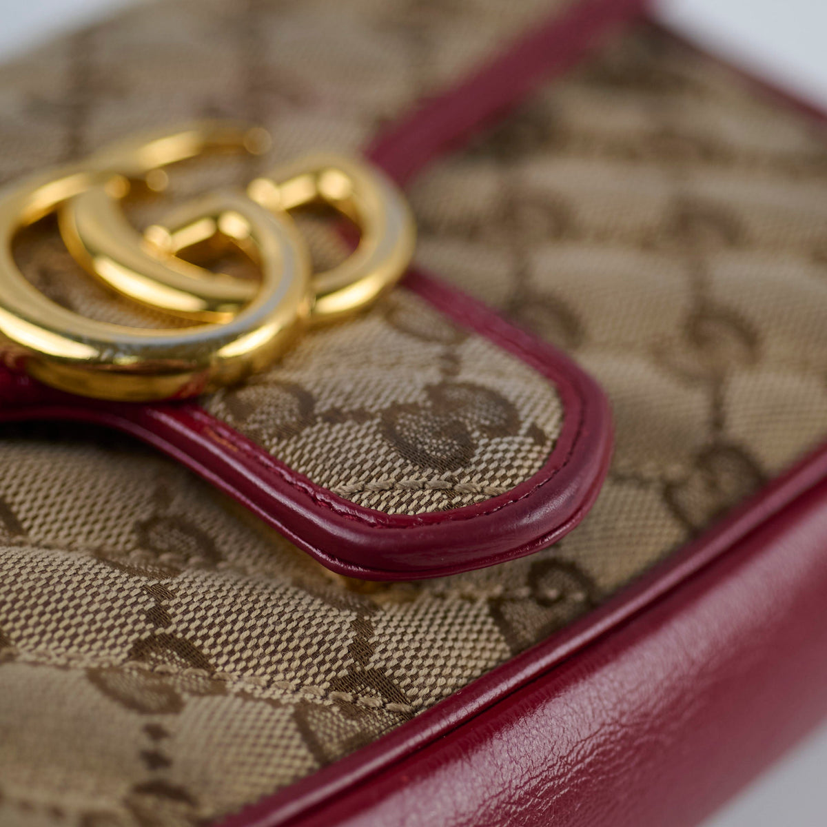 Gucci Small Marmont Beige/Burgundy - photo 11