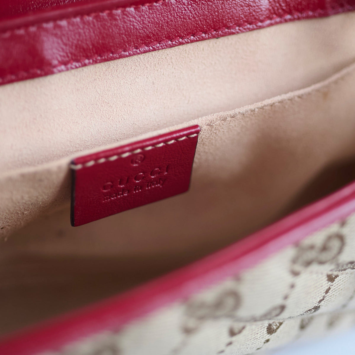 Gucci Small Marmont Beige/Burgundy - photo 6