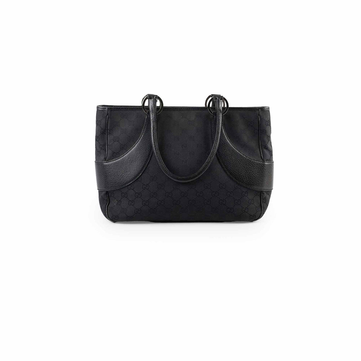 Gucci Monogram Shoulder Tote Bag Black - photo 1
