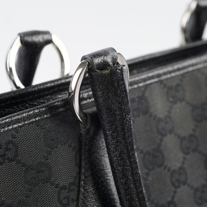Gucci Monogram Shoulder Tote Bag Black - photo 9
