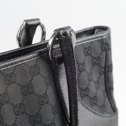 Gucci Monogram Shoulder Tote Bag Black - photo 8