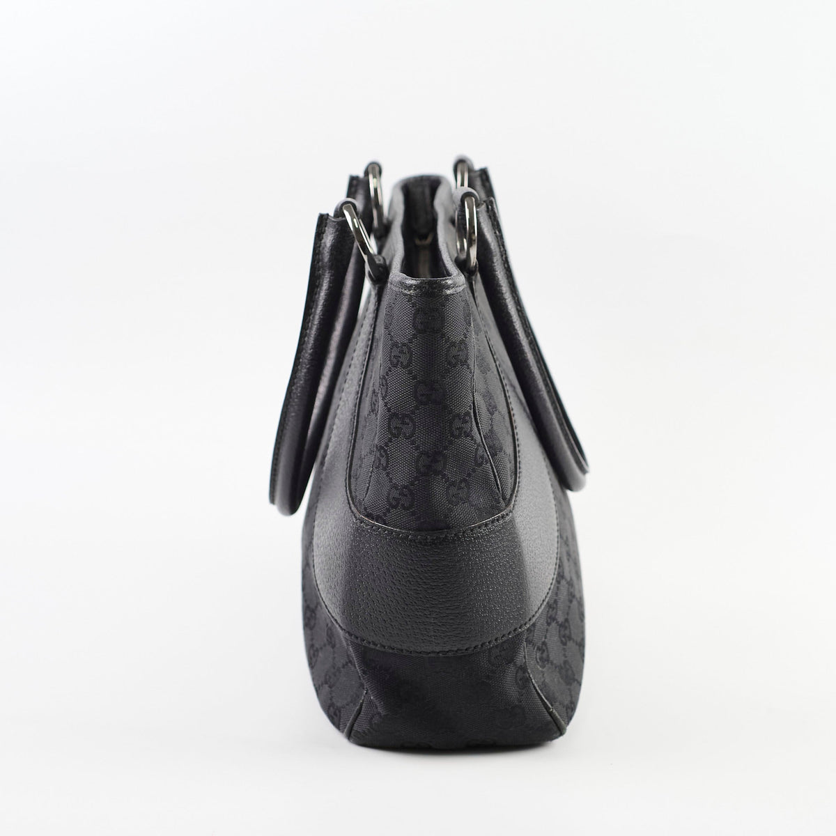 Gucci Monogram Shoulder Tote Bag Black - photo 3