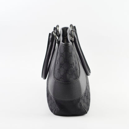 Gucci Monogram Shoulder Tote Bag Black - photo 3