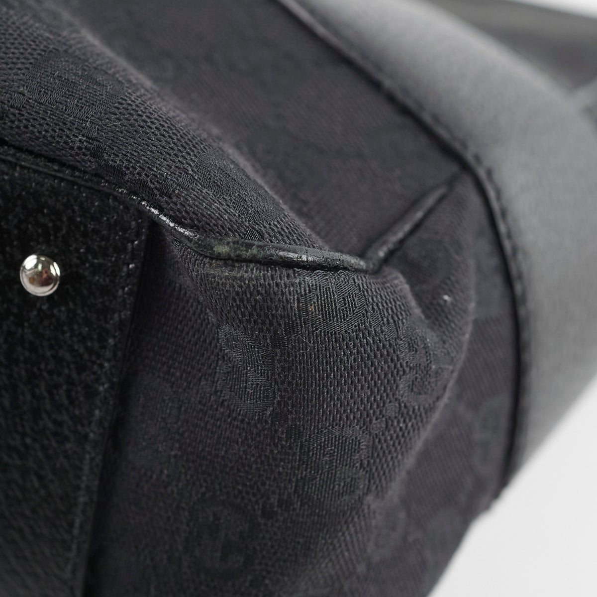 Gucci Monogram Shoulder Tote Bag Black - photo 15
