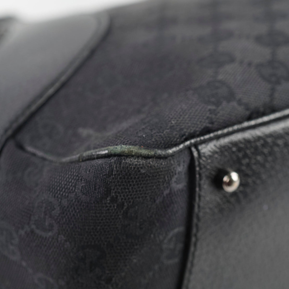 Gucci Monogram Shoulder Tote Bag Black - photo 13