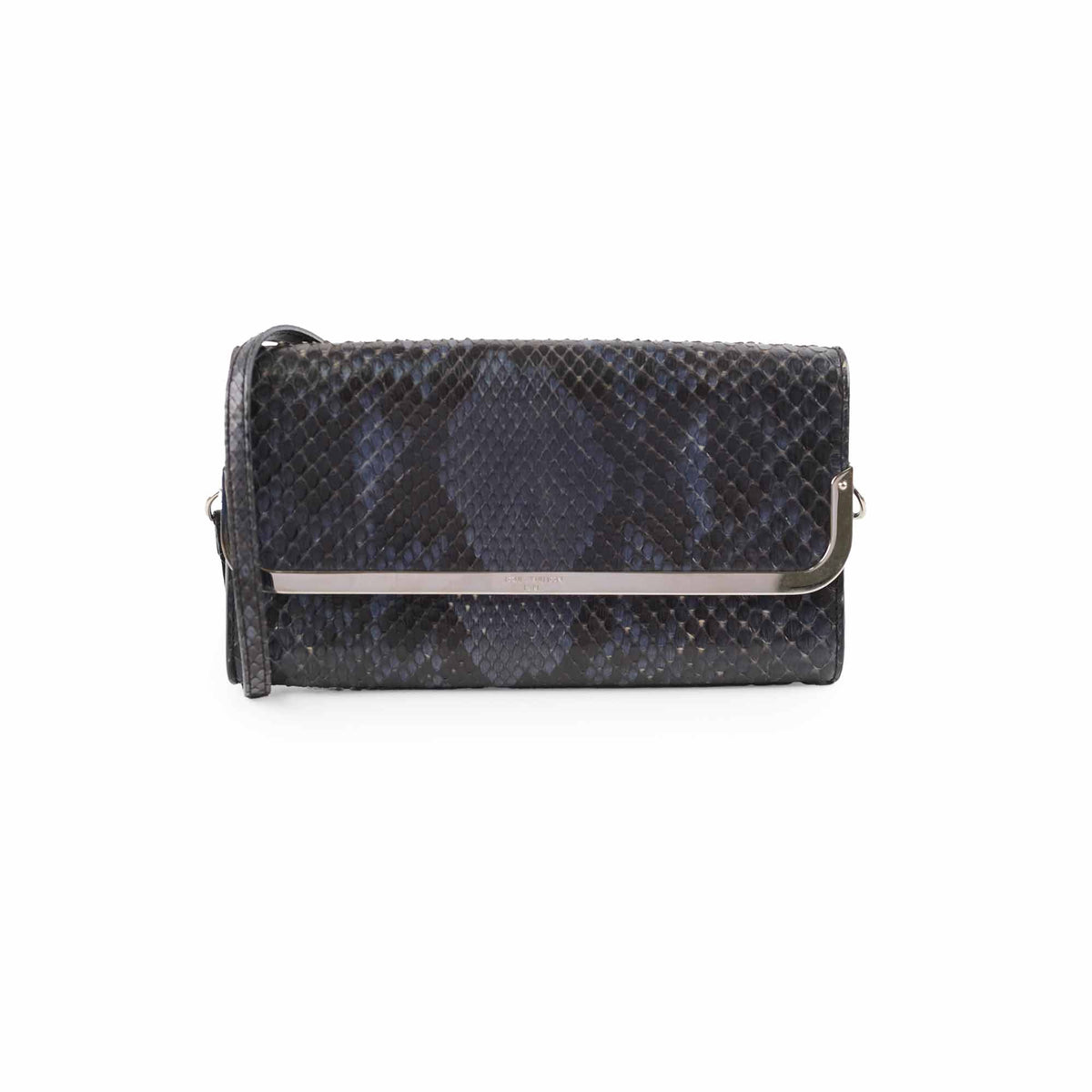 Louis Vuitton Snakeskin Shoulder Bag Navy - photo 1