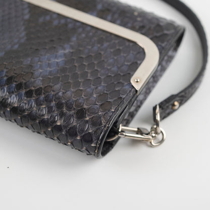 Louis Vuitton Snakeskin Shoulder Bag Navy - photo 16