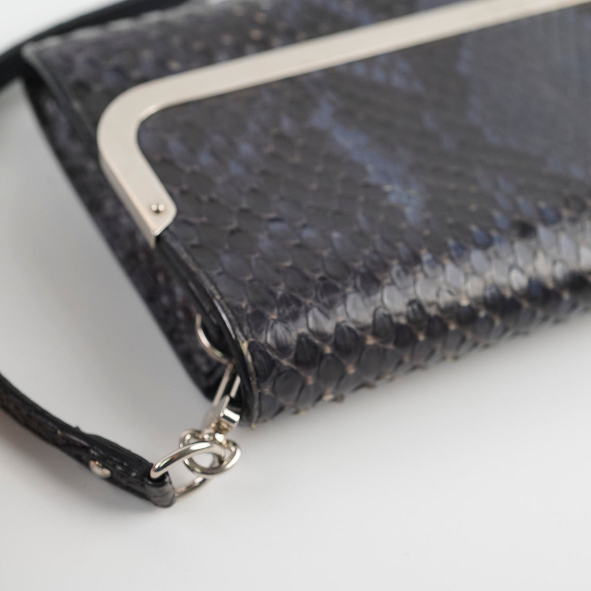 Louis Vuitton Snakeskin Shoulder Bag Navy - photo 14