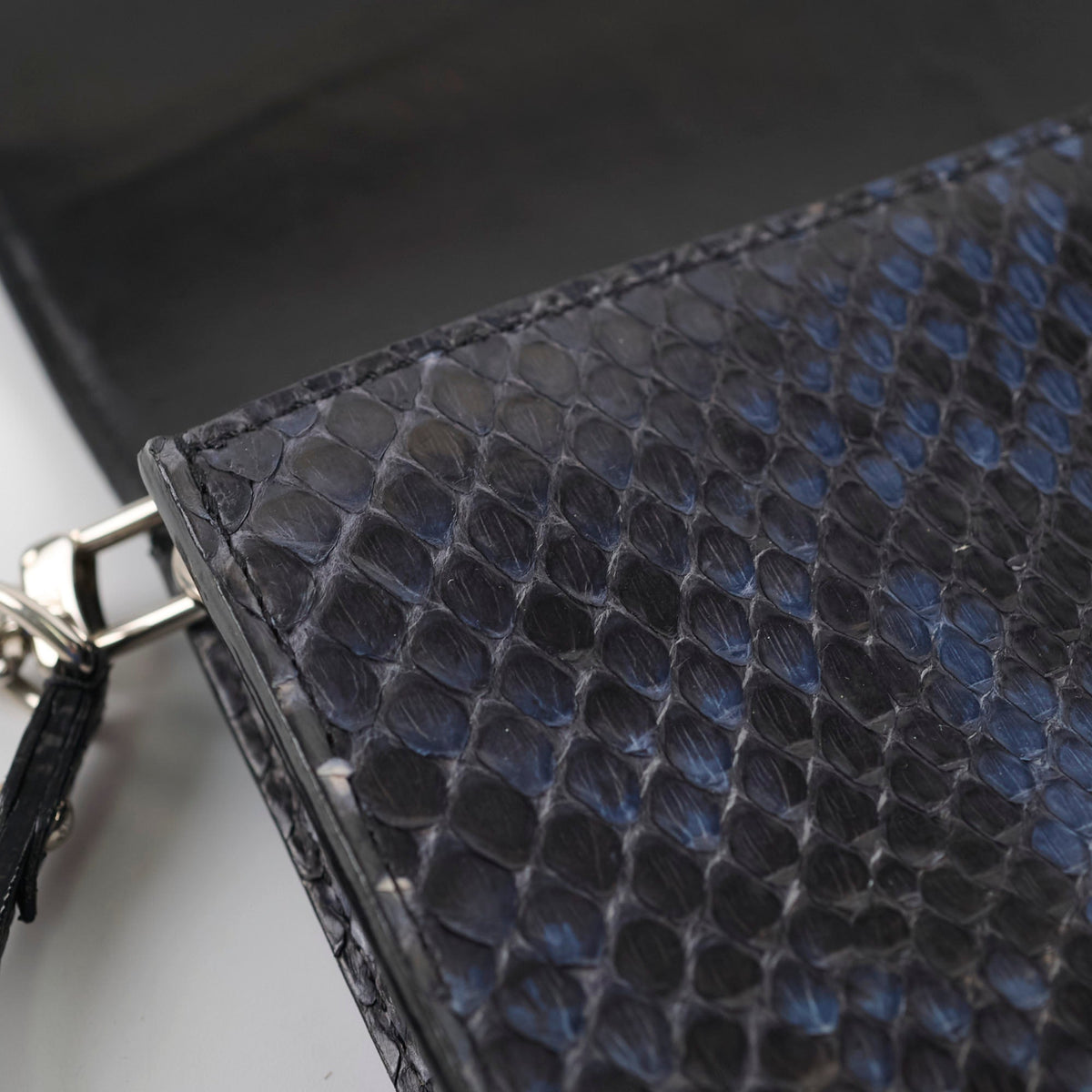 Louis Vuitton Snakeskin Shoulder Bag Navy - photo 8