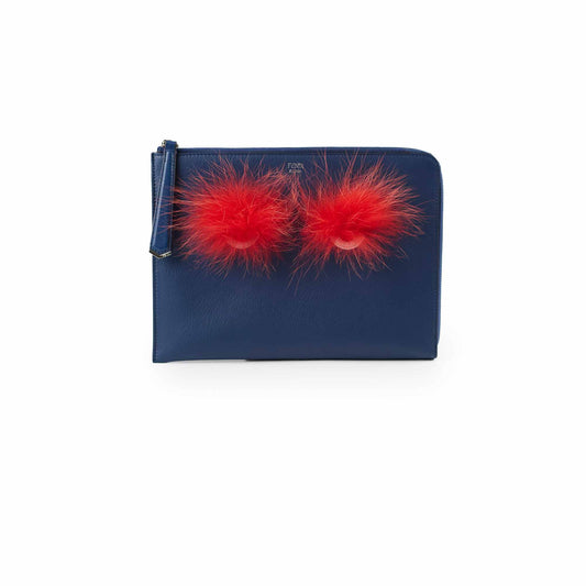 Fendi Monster Clutch Blue/Red - photo 1