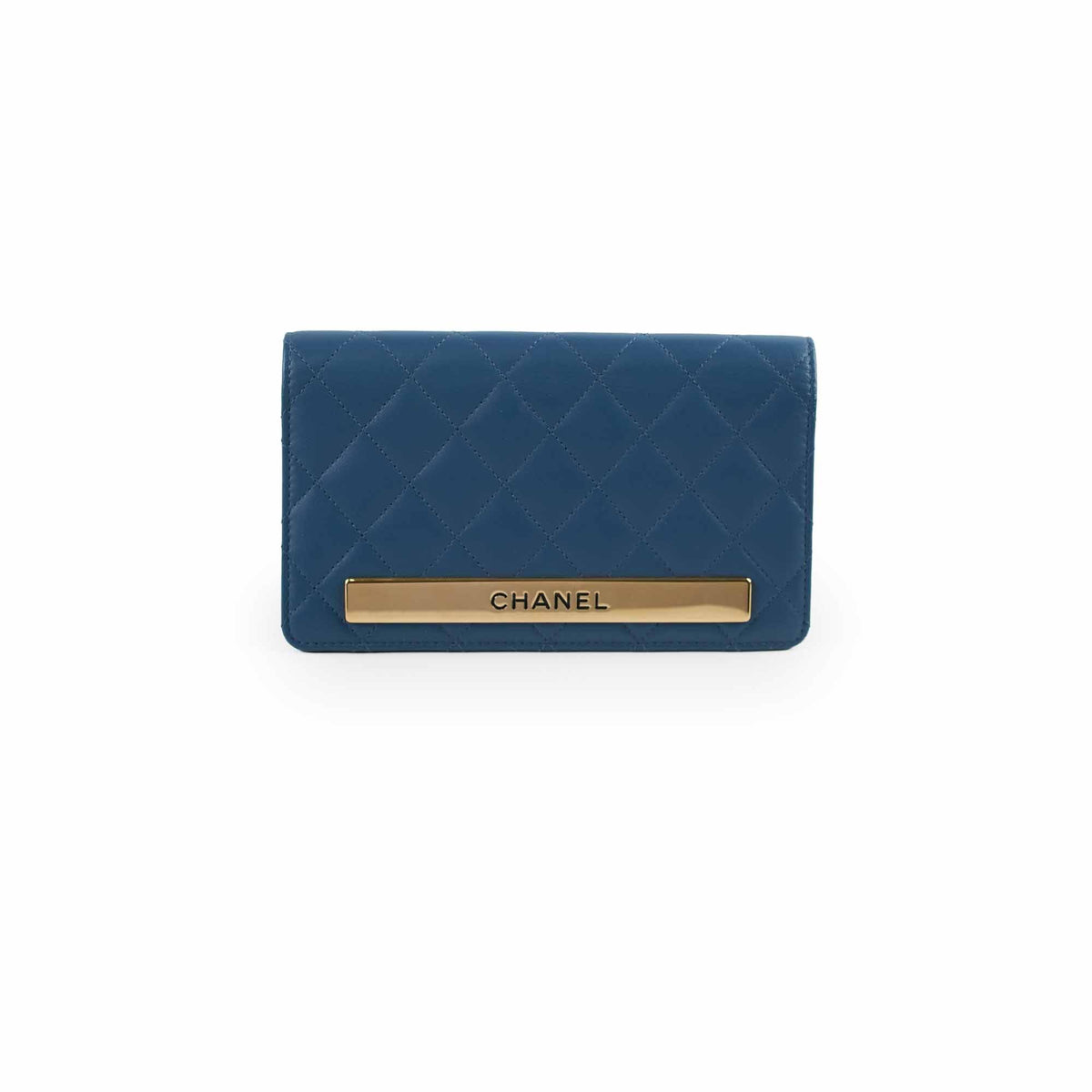 Chanel Lambskin Quilted Long Wallet Blue Series 22 - photo 1