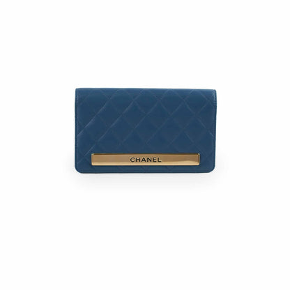 Chanel Lambskin Quilted Long Wallet Blue Series 22 - photo 1