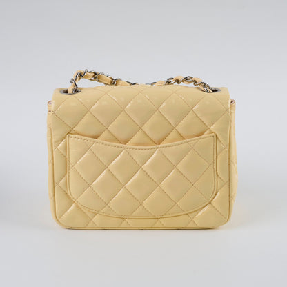 Chanel Mini Square Bag Patent Yellow - photo 2