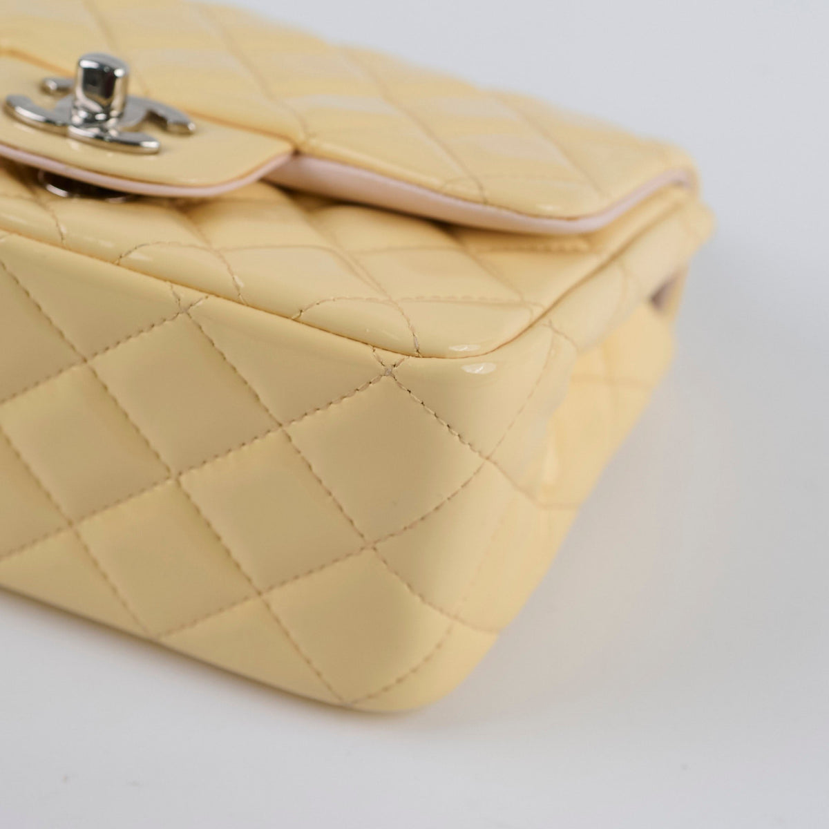 Chanel Mini Square Bag Patent Yellow - photo 13