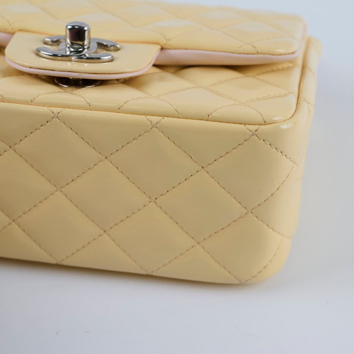 Chanel Mini Square Bag Patent Yellow - photo 12