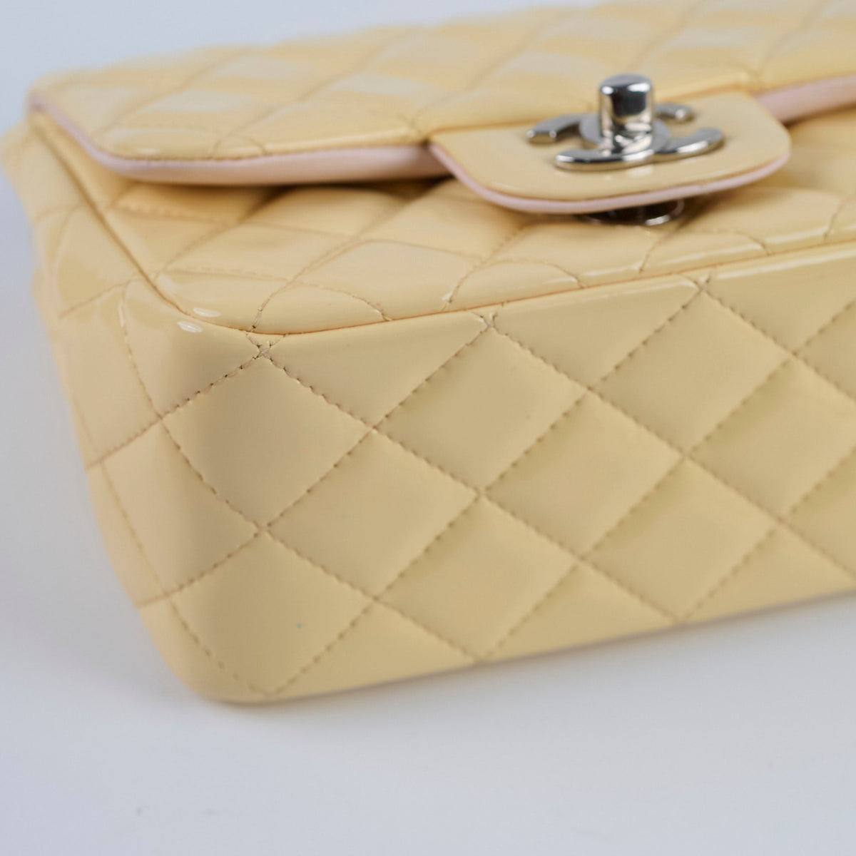 Chanel Mini Square Bag Patent Yellow - photo 11