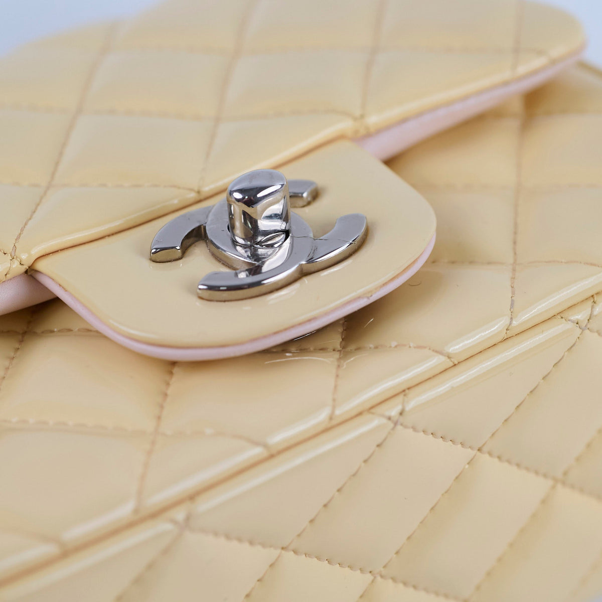 Chanel Mini Square Bag Patent Yellow - photo 14